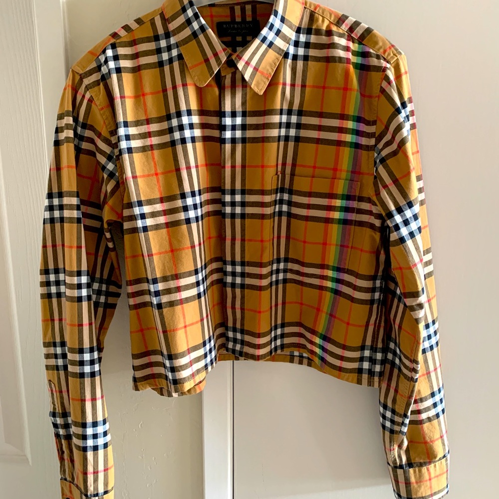 Burberry rainbow Crop Top size M EUC